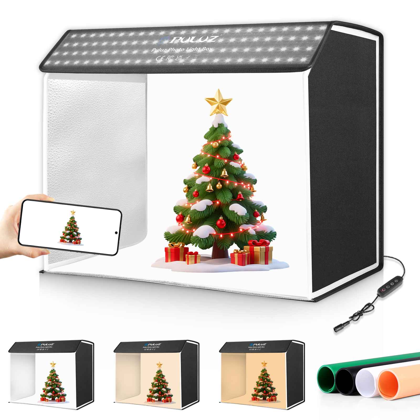 Photography Lighting Kit With Backdrop - PULUZ 60 x 40cm Photo Studio