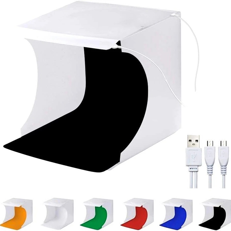 Portable Folding Photobox Phot - Photography Lighting Kit With Backdrop บทวิจารณ์และราคา