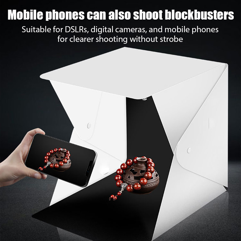 Portable Folding Photobox Phot - Photography Lighting Kit With Backdrop บทวิจารณ์และราคา