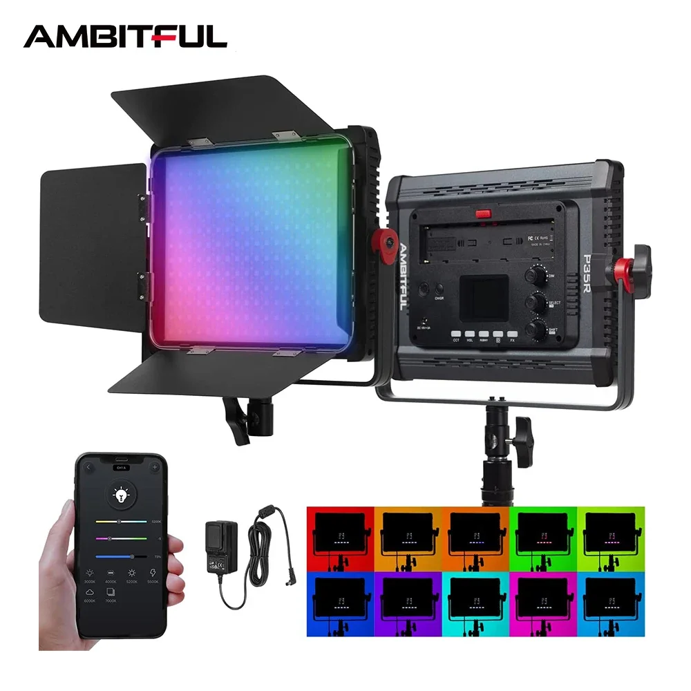 AMBITUFL P35R 30W RGB LED Vide - Photography Led Lighting Kit บทวิจารณ์และราคา