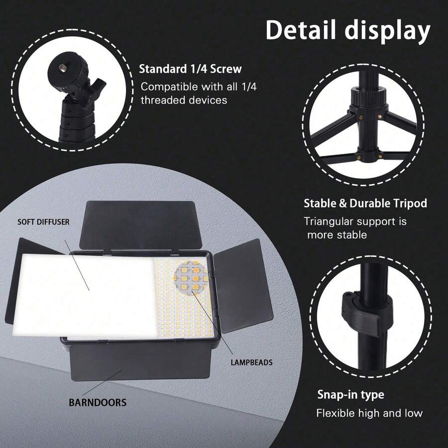 Adjustable Bi-Color LED Panel  - Photography And Lighting บทวิจารณ์และราคา