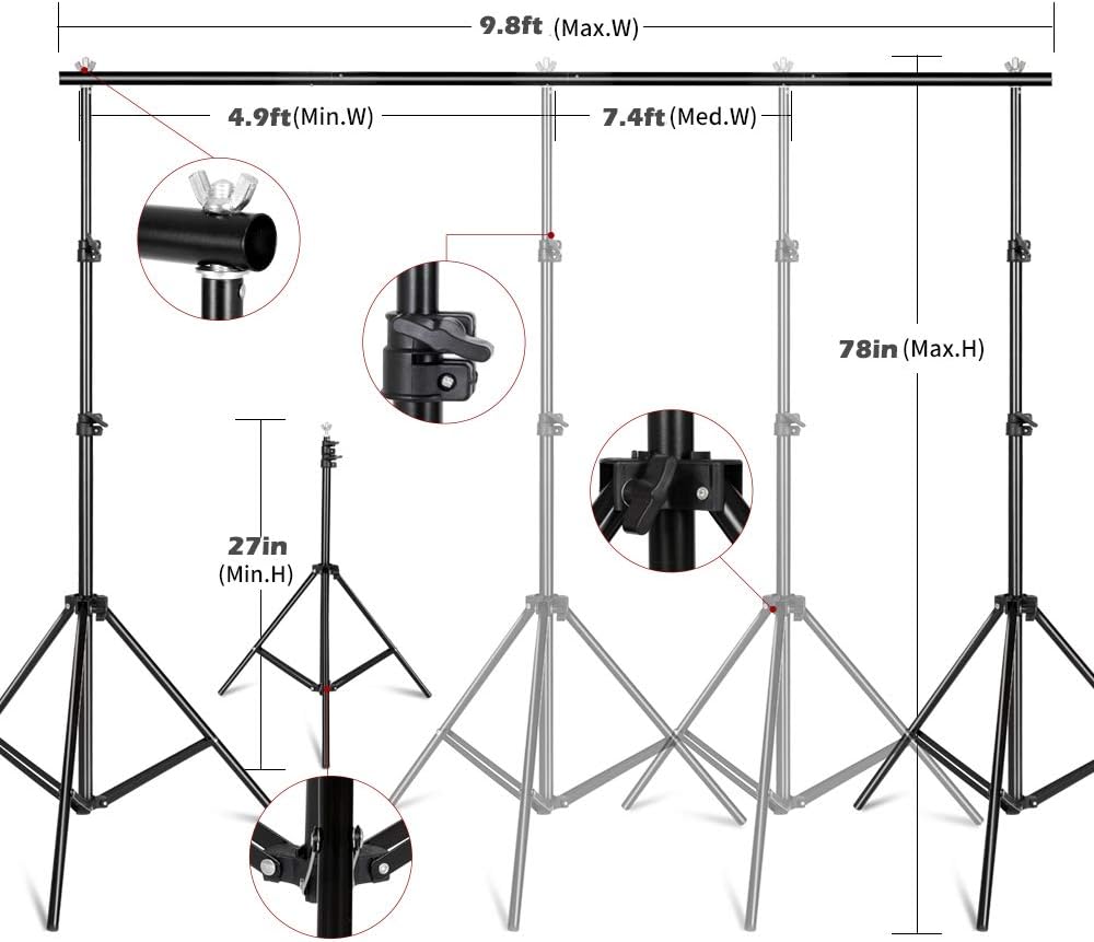 Photography Lighting Kit, Ligh - Photography Lighting Kit With Backdrop บทวิจารณ์และราคา