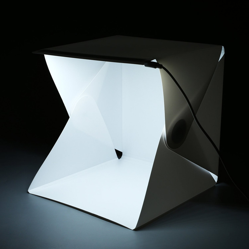 Portable Mini Photo Studio Box - Photography Lighting Kit With Backdrop บทวิจารณ์และราคา