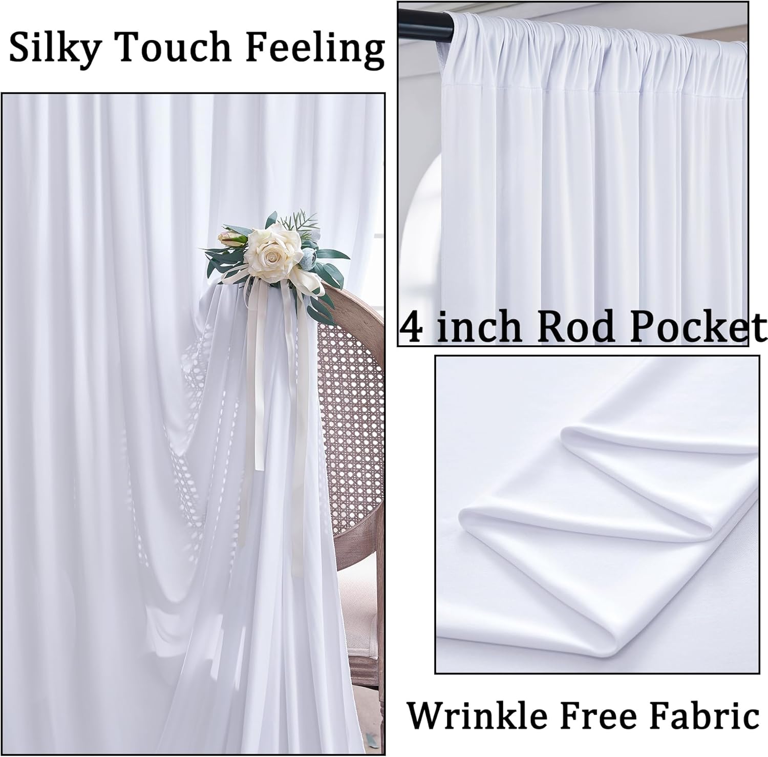 White Backdrop Curtains 10x10  - Photography Lighting Products บทวิจารณ์และราคา