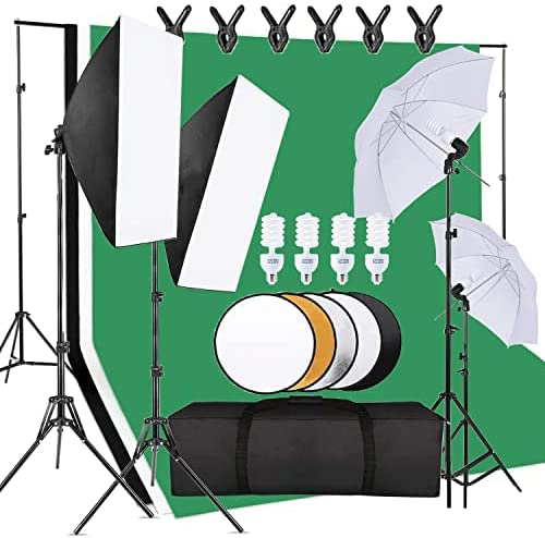 Cost-effective  Photo Studio E - Photography Lighting Kit With Backdrop บทวิจารณ์และราคา