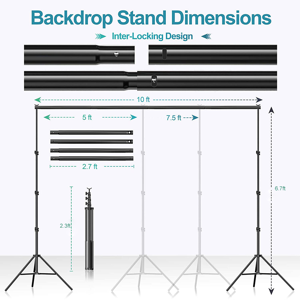 Cost-effective  Photo Studio E - Photography Lighting Kit With Backdrop บทวิจารณ์และราคา
