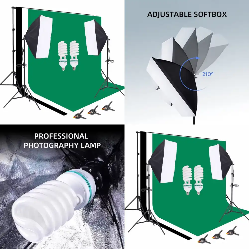 1 Photo Studio Equipment 2.6*3 - Photography Lighting Kit With Backdrop บทวิจารณ์และราคา