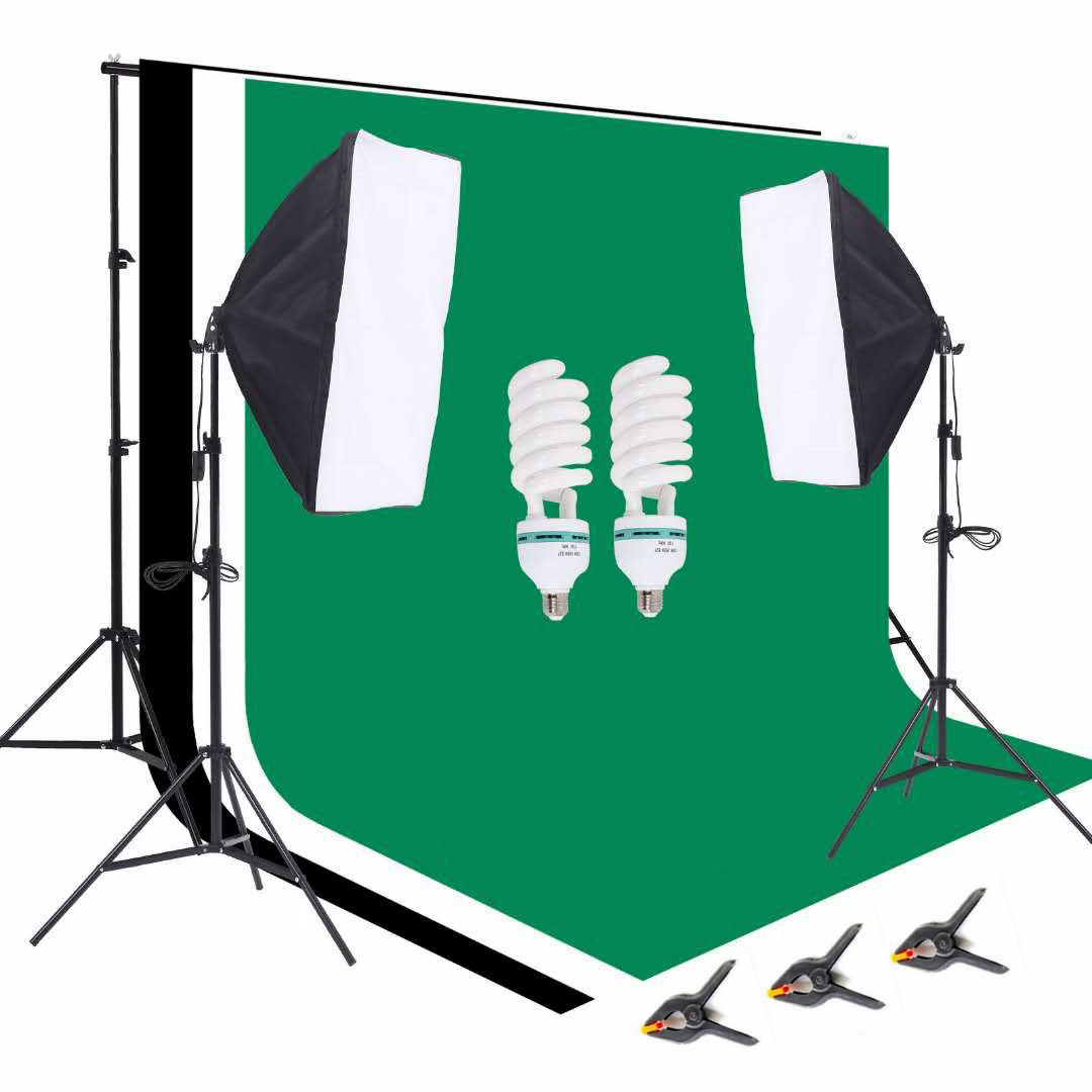 1 Photo Studio Equipment 2.6*3 - Photography Lighting Kit With Backdrop บทวิจารณ์และราคา