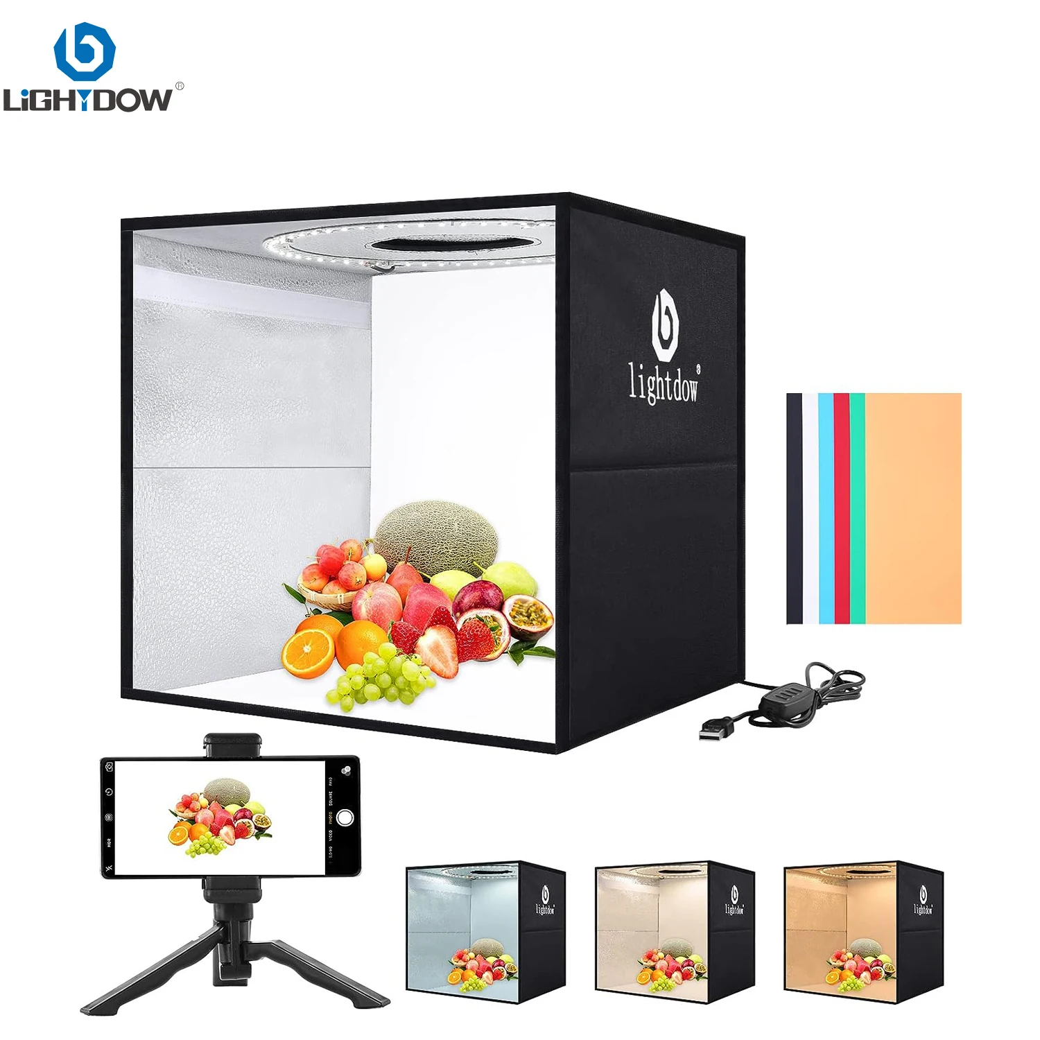 Lightdow Dimmable Photo Box LE - Photography Led Lighting Kit บทวิจารณ์และราคา