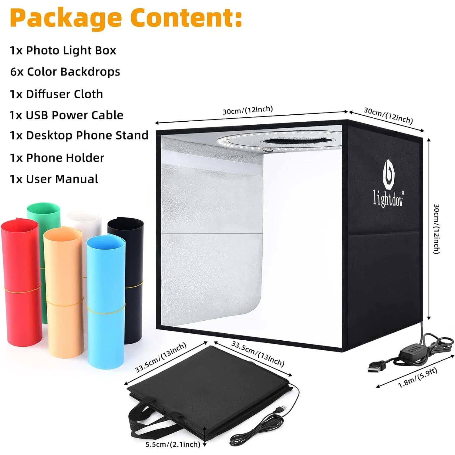 Lightdow Dimmable Photo Box LE - Photography Led Lighting Kit บทวิจารณ์และราคา