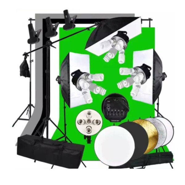 Gold Seller Full Set Photograp - Photography Lighting Kit With Backdrop บทวิจารณ์และราคา
