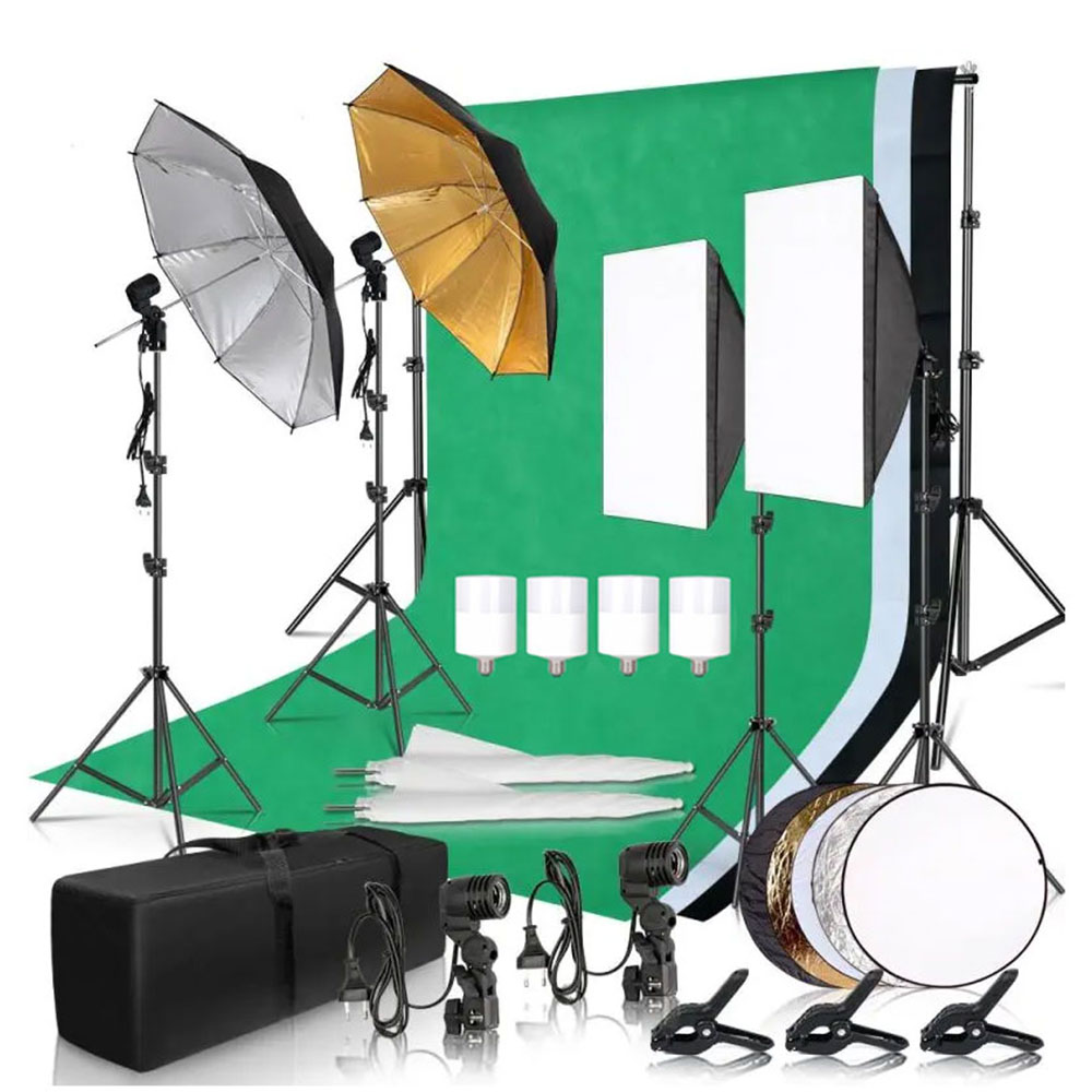 Photography Photo Studio Softb - Photography Lighting Kit With Backdrop บทวิจารณ์และราคา