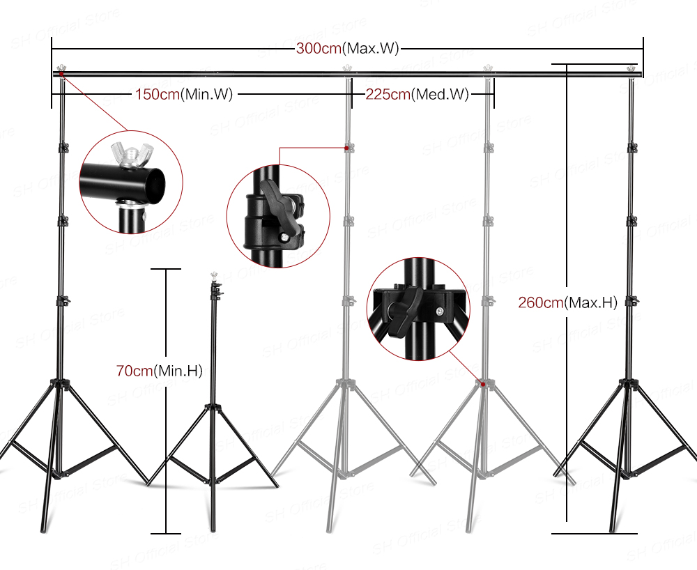 Photography Photo Studio Softb - Photography Lighting Kit With Backdrop บทวิจารณ์และราคา