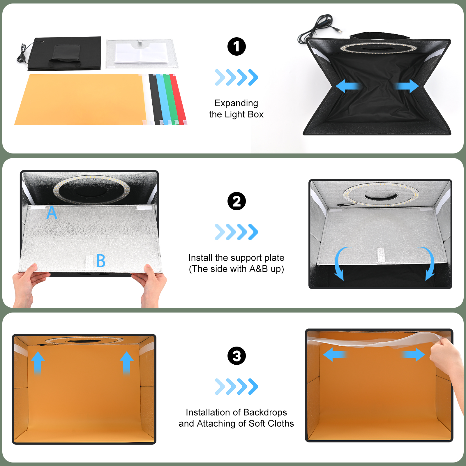 Lightdow Photo Studio Light Bo - Photography Lighting Kit With Backdrop บทวิจารณ์และราคา