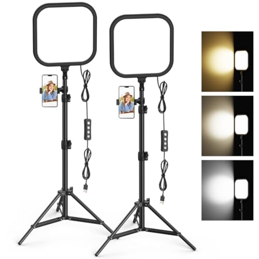 2Pack LED Video Light Kit, 15W - Photography Led Lighting Kit บทวิจารณ์และราคา
