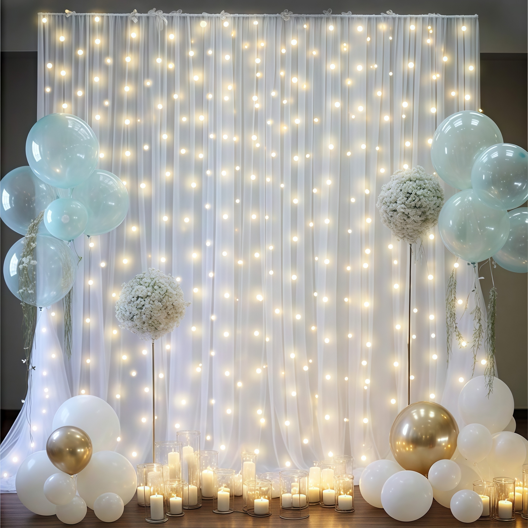 3pcs/set Tulle Backdrop Curtai - Photography Lighting Options บทวิจารณ์และราคา